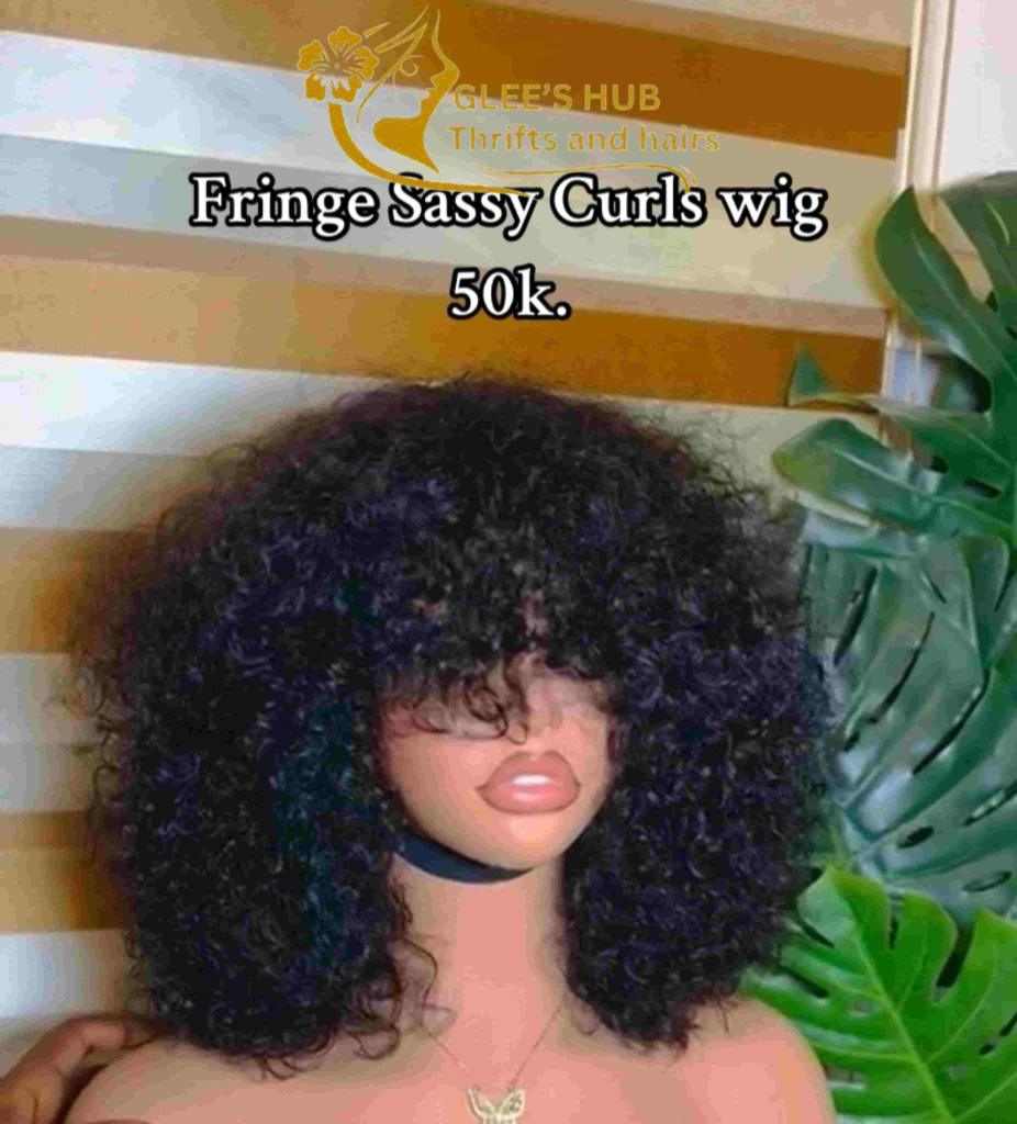 Fringe sassy curl wig